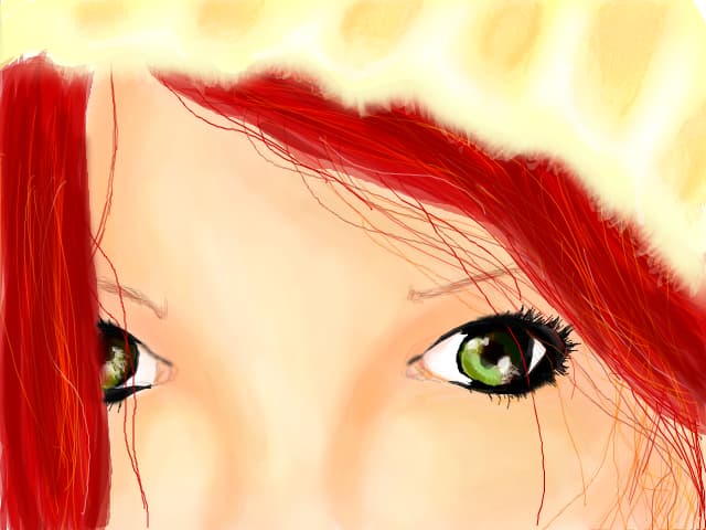 green-eyed girl