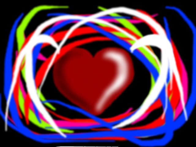 my hart breakin\' the the dark barriter with colors of my love