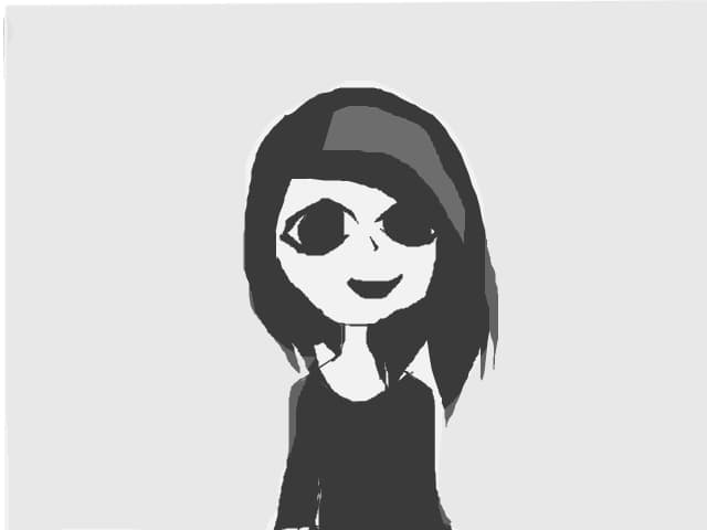 black and white