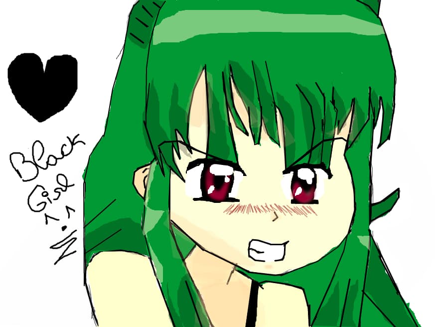 Anime girl angry