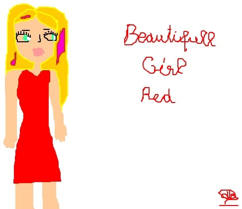 beautifull girl red