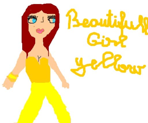 beautifull girl yellow