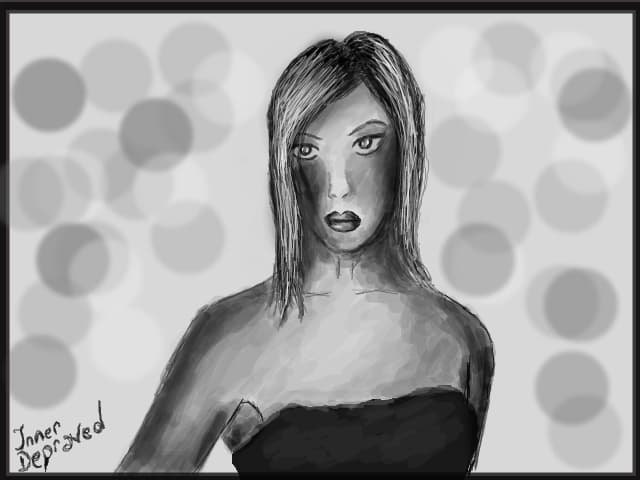 Black and white lady