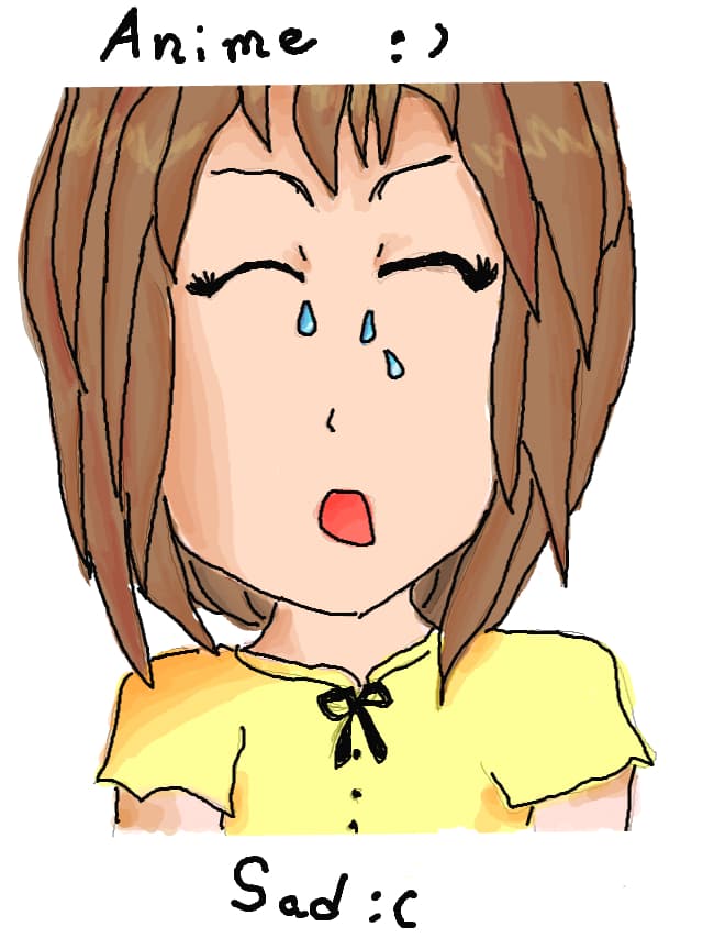 sad anime chibi