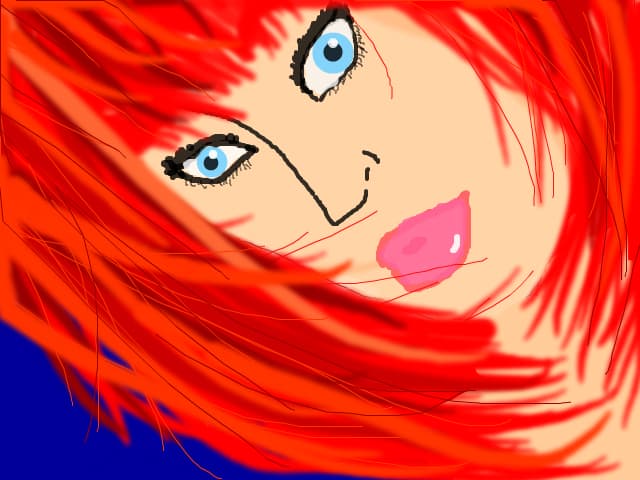 The girl with blue eyes