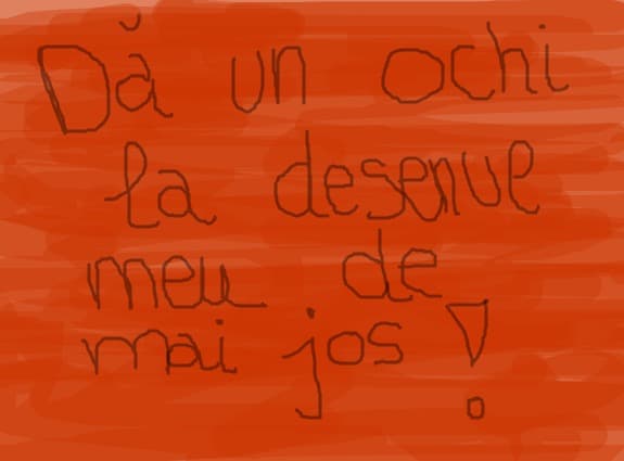 Un vot la desenul de mai jos ?