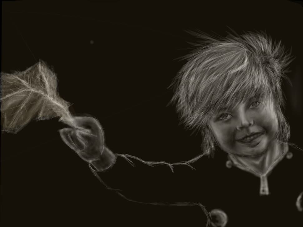 Child With Leaf