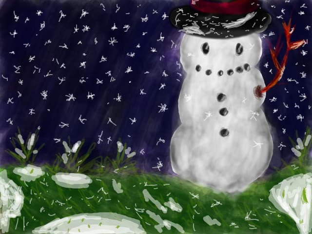 a strange snowman