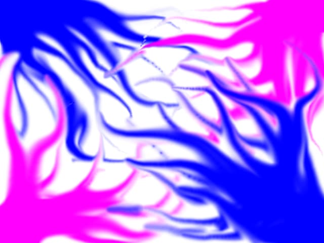 Blue and pink