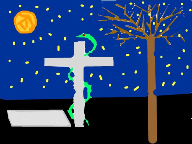 noaptea in cimitir