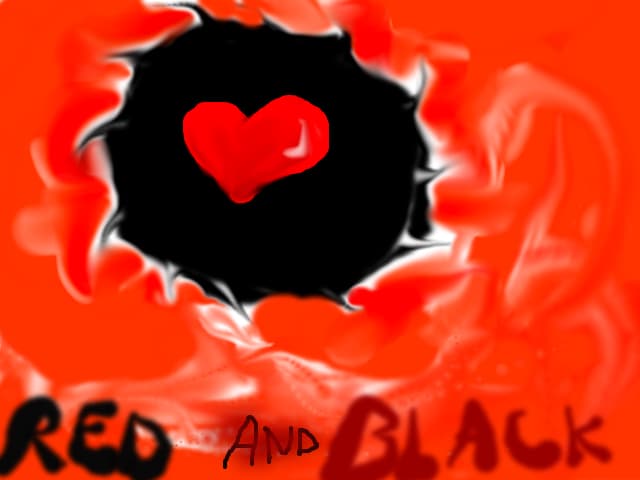 red and black