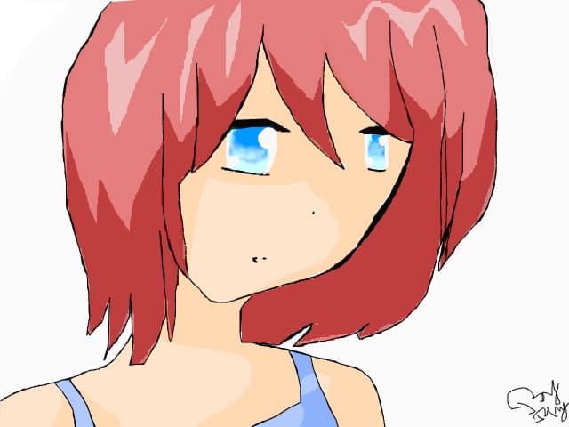 red haired girl pentru concursu lu alma desu