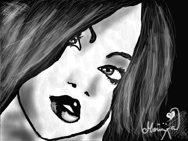 portret alb negru :) pt toti desenatorii!! sper sa va placa :)am muncit ff mult la el