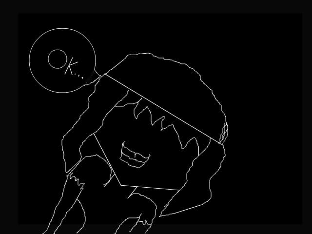 anime alb negru
