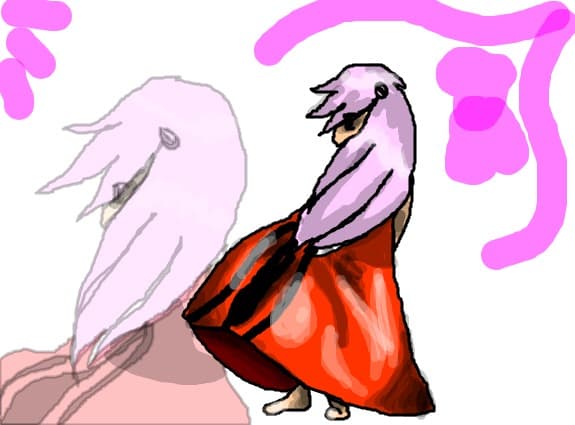 Anime red and pink