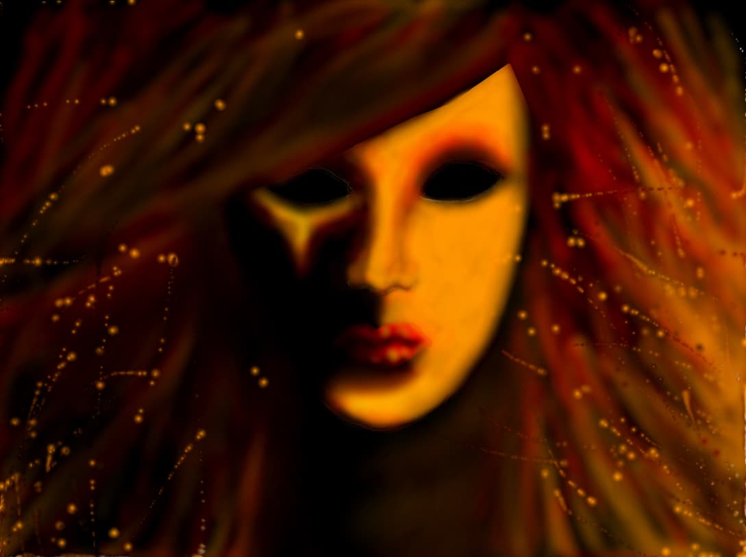 Fire mask + hair :D (Diana)