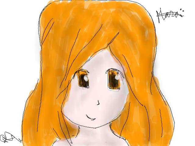 anime girl orange