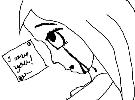 Sad girl...(Schita)