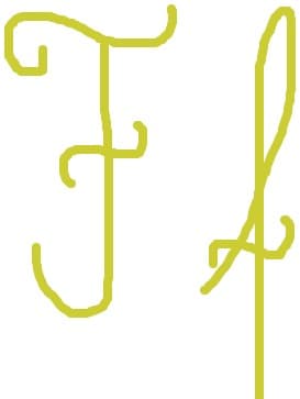 litera f
