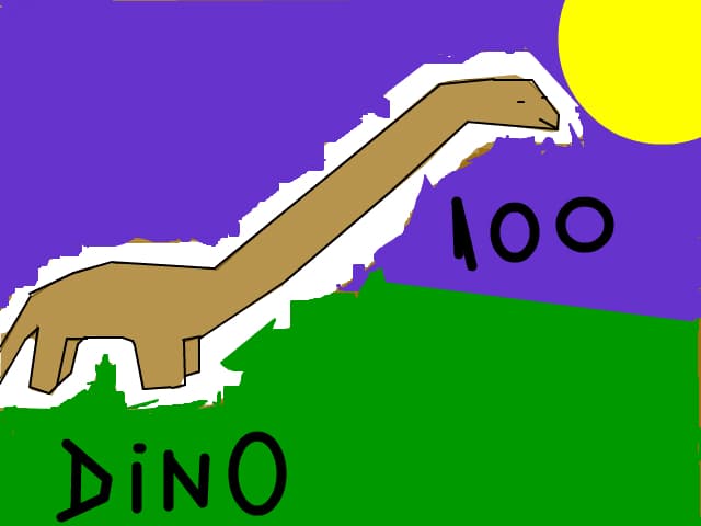 dinozaur facut de fratele meu mic
