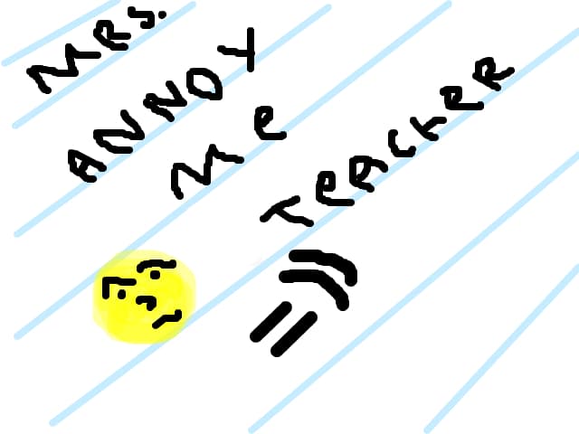 Mrs. Annoy teacher  .. in caietul meu de lb romana:)) asa scriu yo:))