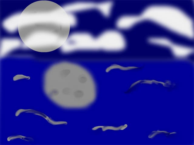 noapte cu luna plina