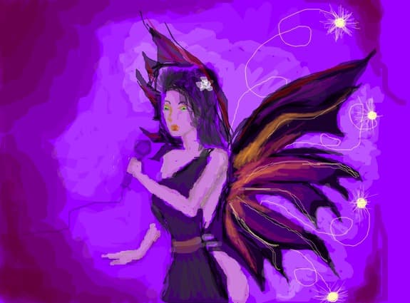 Desen 16388 modificat:fluturica in concert...