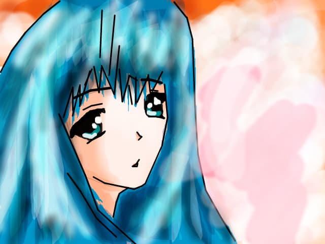 O anime...cu parul albastru