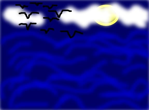 luna plina pe plaja