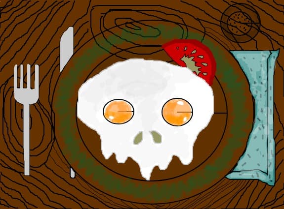 skull omelette