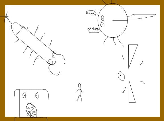 omul vs creaturi