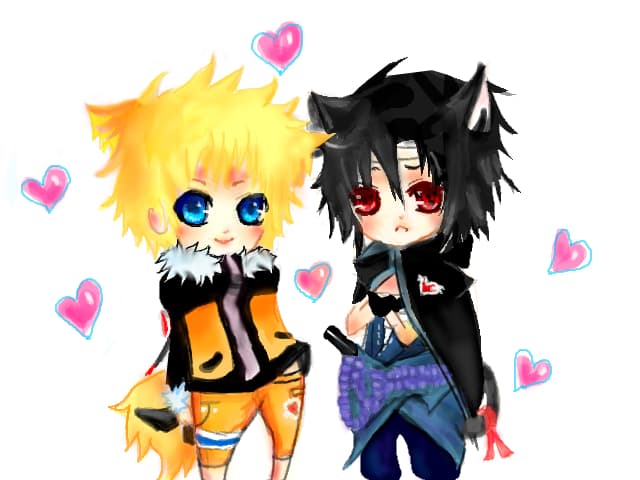 Chibi NaruSasu <3