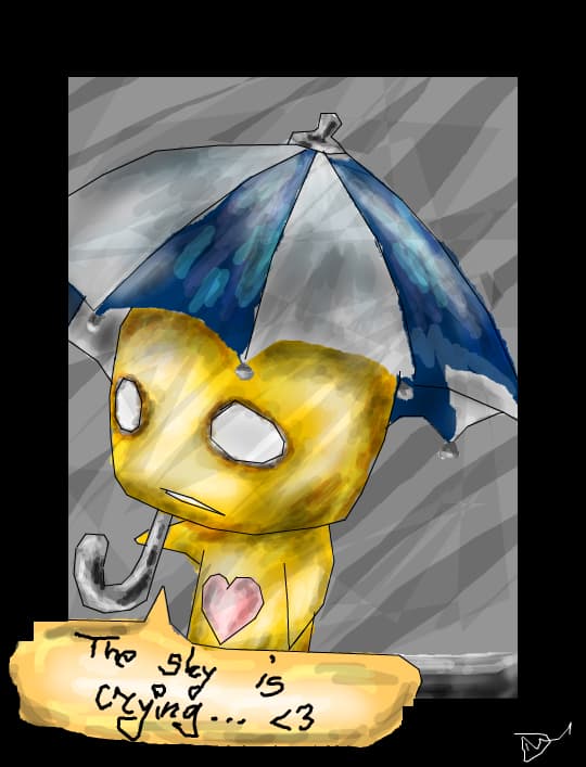 The sky is crying..<3