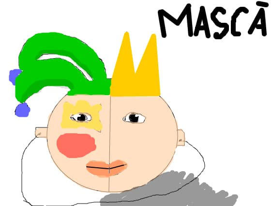Masca jumate bufon jumate rege