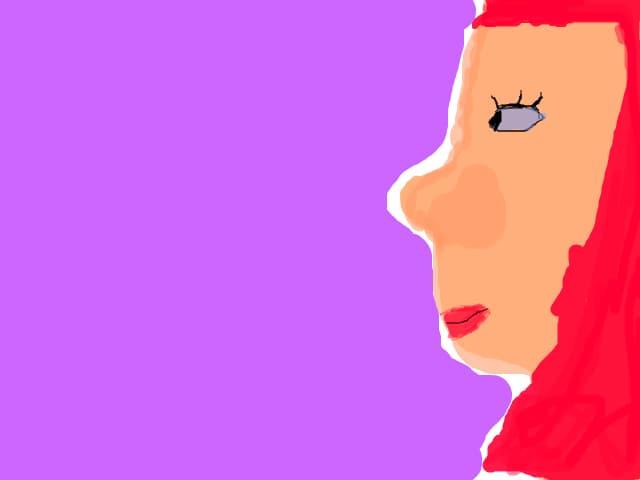 fata(din profil)