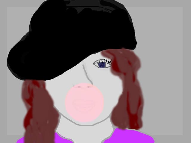 Fata care face balon