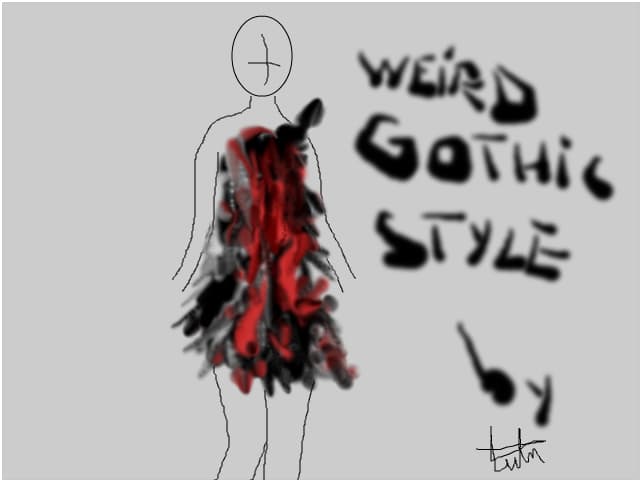Un design de-al meu:rochie extravaganta gotica