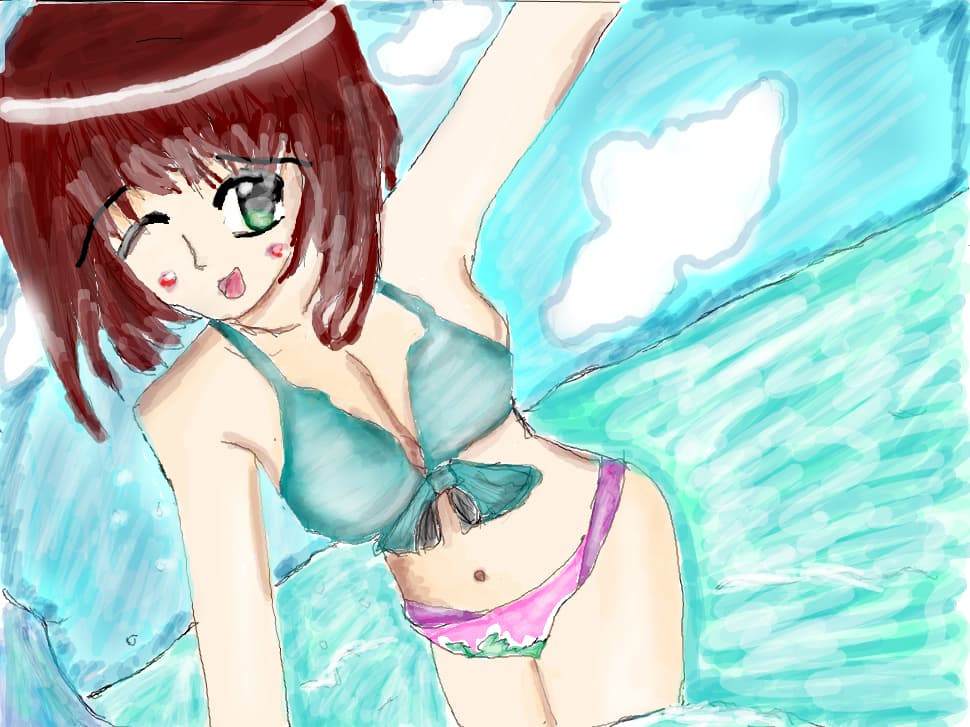 summer anime girl