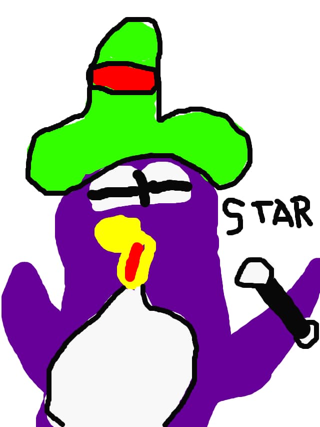 pinguin care se crede star