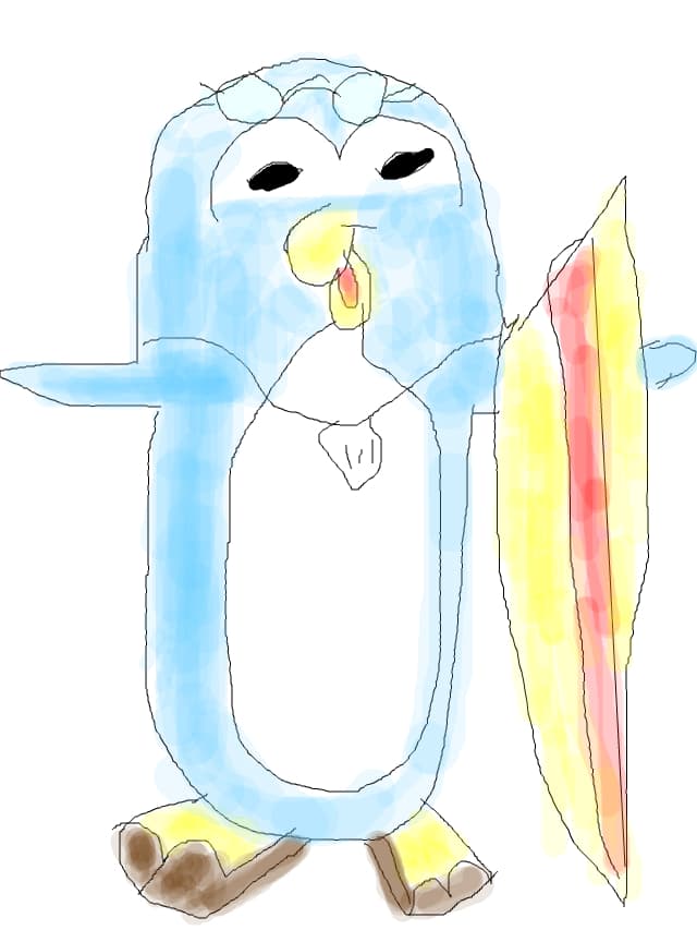 pinguin la surf