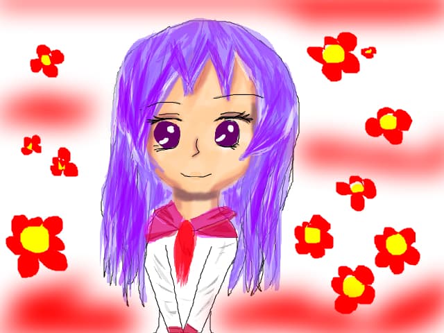 anime happy girl