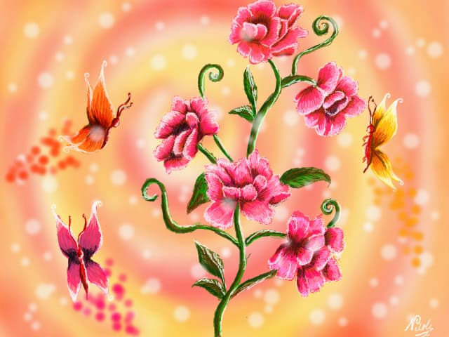 Flowers &amp; Butterflies :)