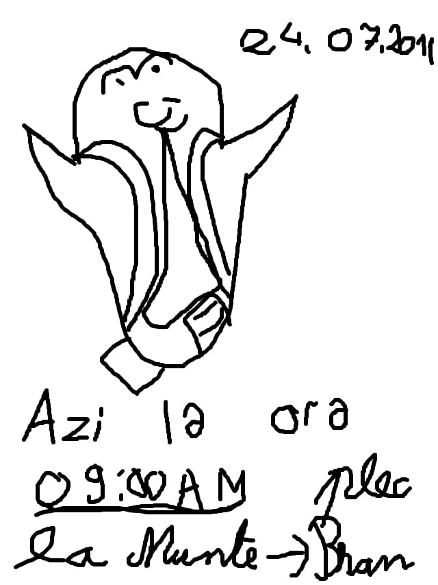 Azi plec la munte si o sa am internet si cred ca o sa desenez peisaje