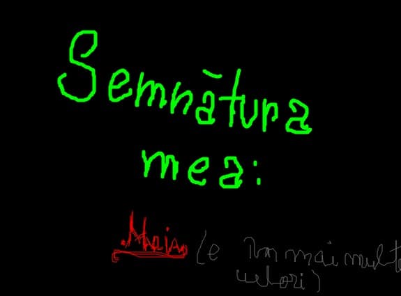 semnatura mea