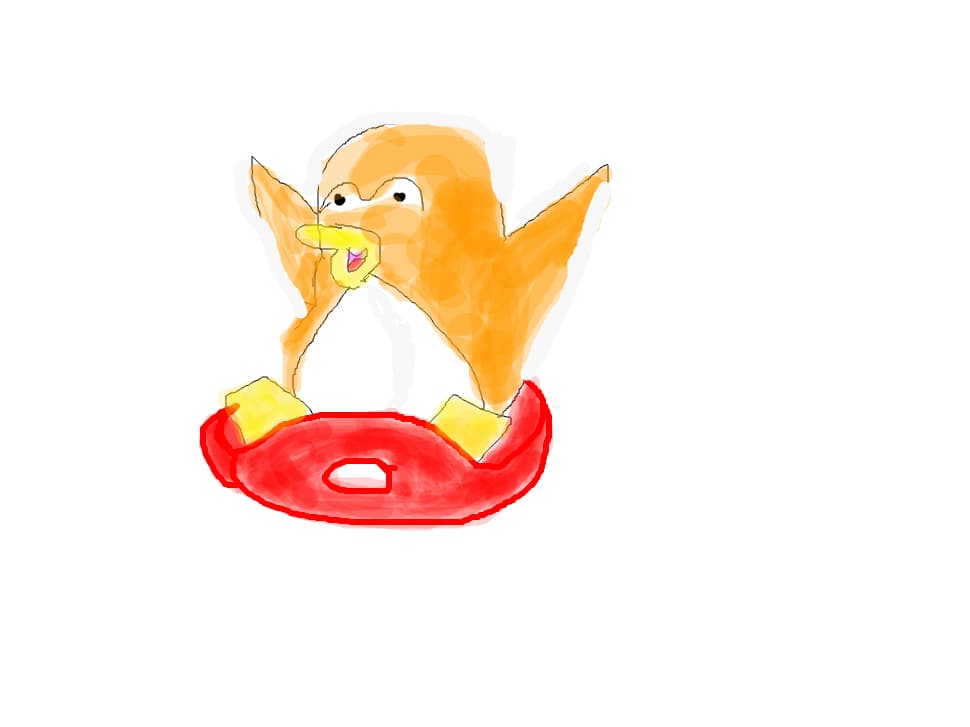 pinguin pe un collac