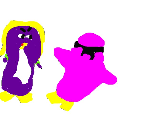 in momentul cand alexa(pinguinul meu) cade la pamant