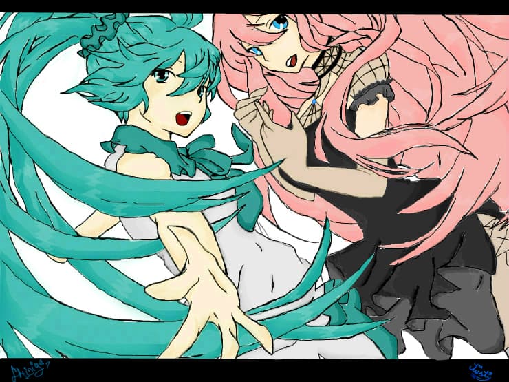 Miku Hatsune si Megurine Luka
