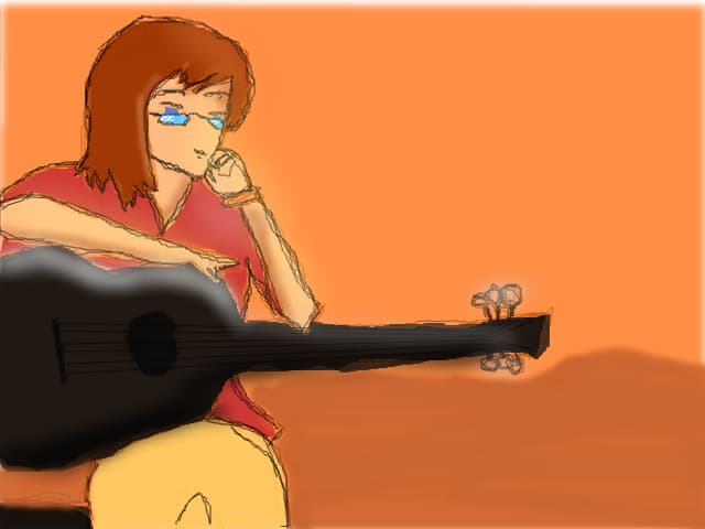 Girl with a guitar