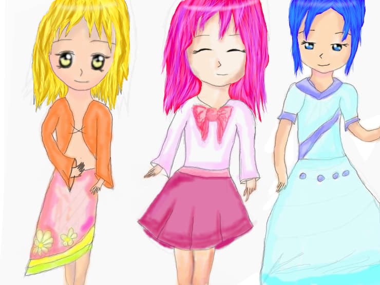 sasame, momoko si lina