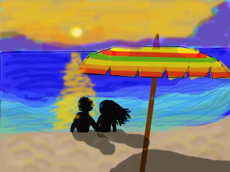 seaside sunset..ptr toti desenatori de pe site